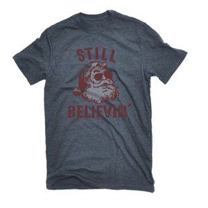 NWT "Still Believin" Santa Gray TShirt 2XL